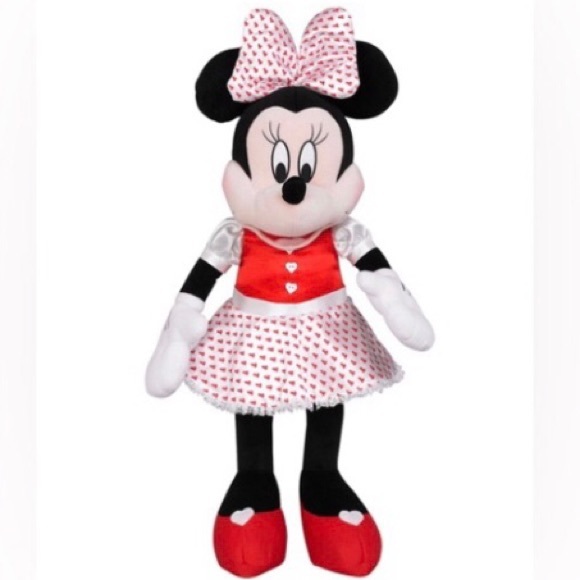 DISNEY MINNIE MOUSE Valentine's Plush - Porch Greeter  size 26” new - Picture 2 of 3